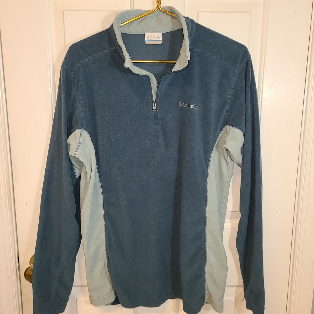 Columbia Men's Sweatshirt Hart Mountain 1/4 Zip Fleece Slate Blue Soft